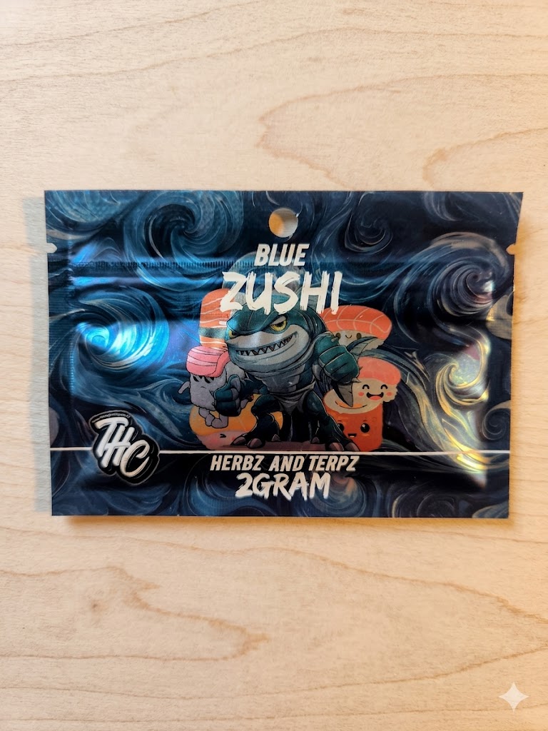 Herbz and Terpz Pouch Blue Zushi